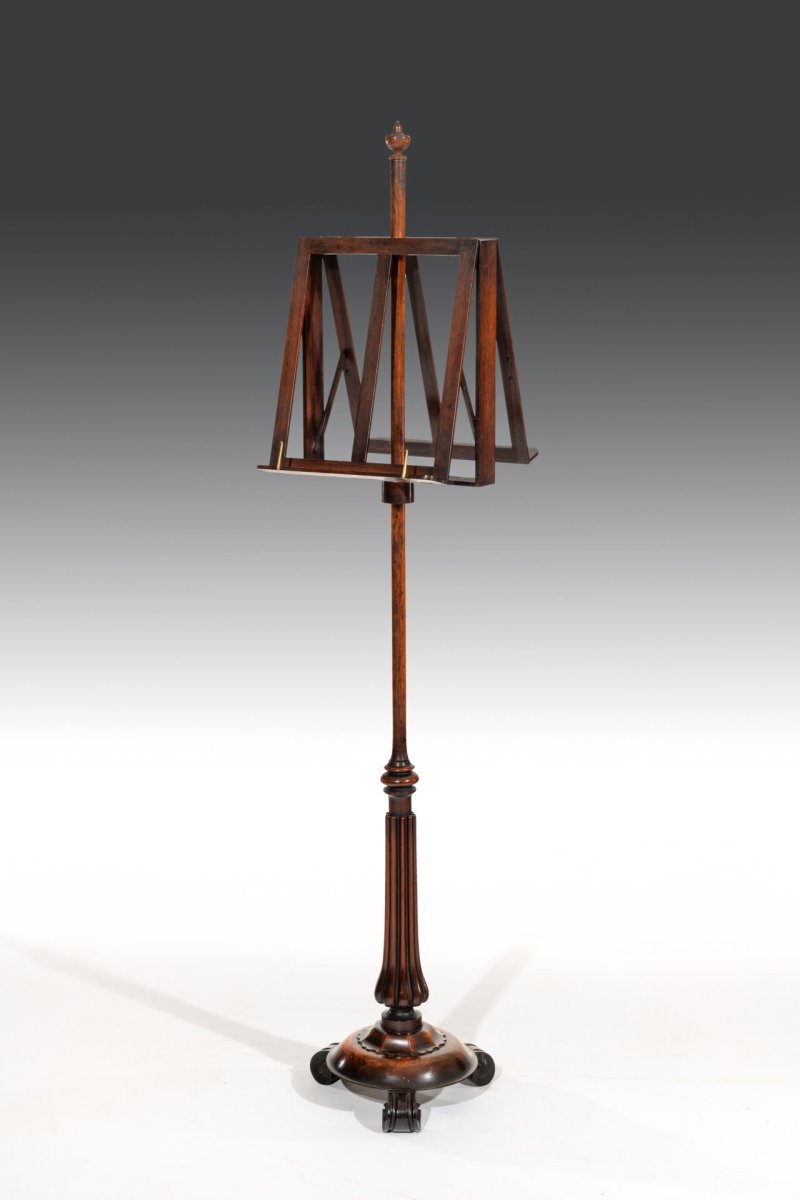 William IV Rosewood Duet Music Stand after the designs of Loudon of London