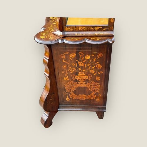 Edwards & Roberts Dutch Marquetry Display Cabinet On Chest