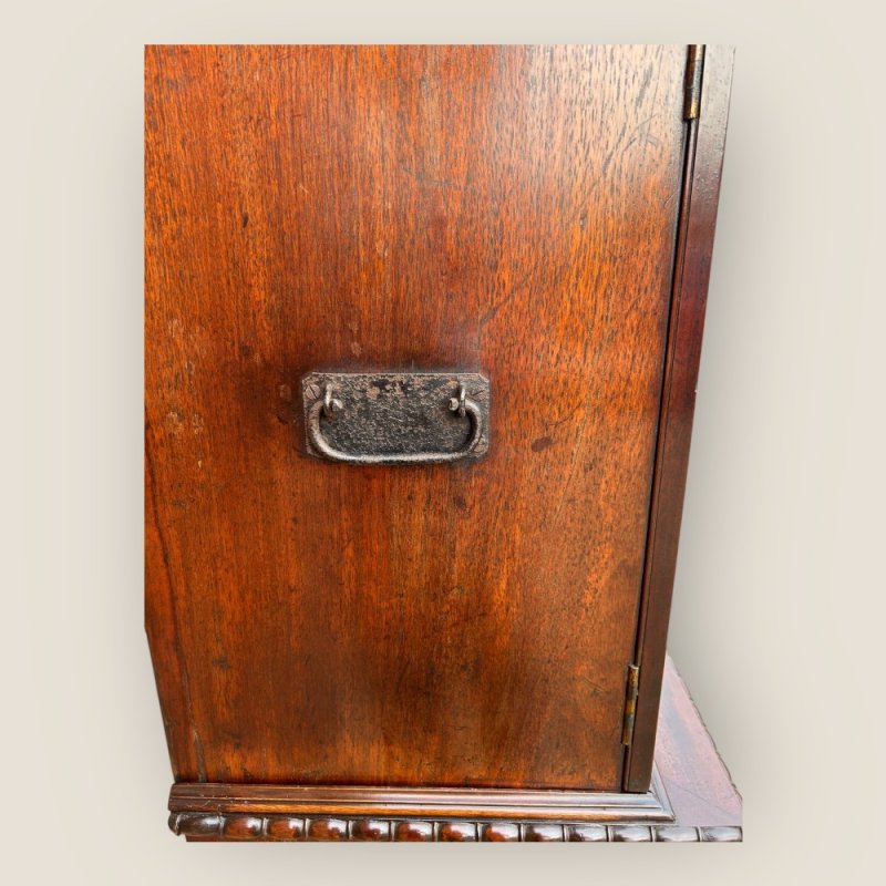 Antique 19th Century Padouk Anglo-indian Campaign Secretaire Chest & Cupboard