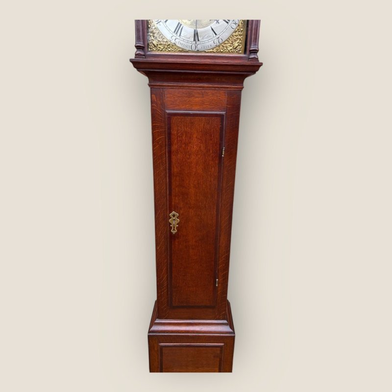 18th Century Oak 8 Day Grandfather Clock By Richard Houton (working)