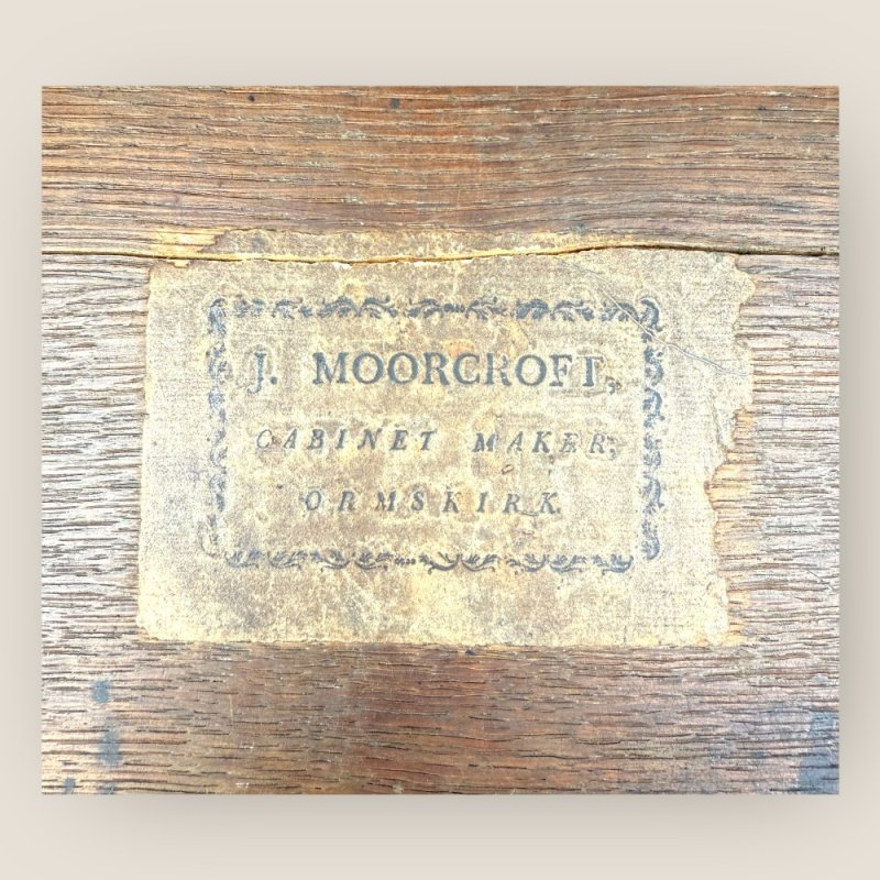 Antique George III 1790 Mahogany & Brass Chest Of 5 Drawers By J Moorcroft