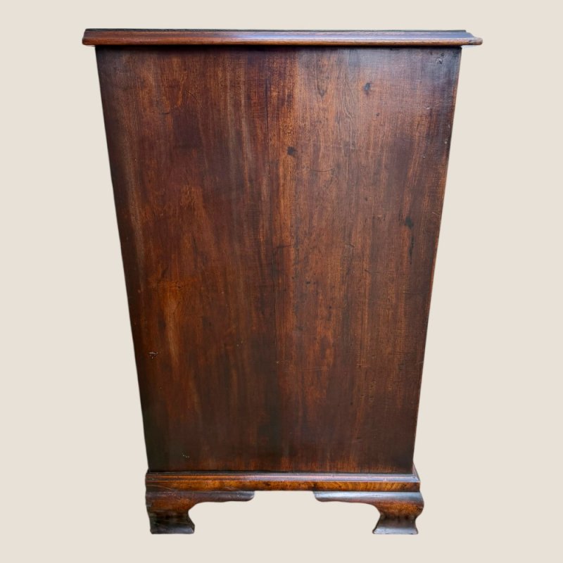 Antique George III 1790 Mahogany & Brass Chest Of 5 Drawers By J Moorcroft