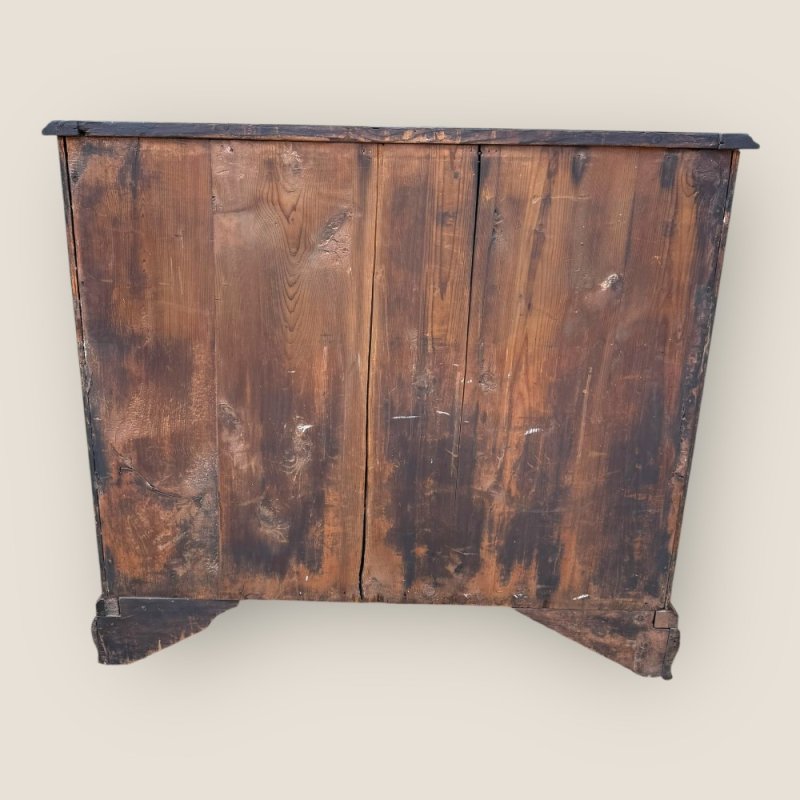 Antique George III 1790 Mahogany & Brass Chest Of 5 Drawers By J Moorcroft