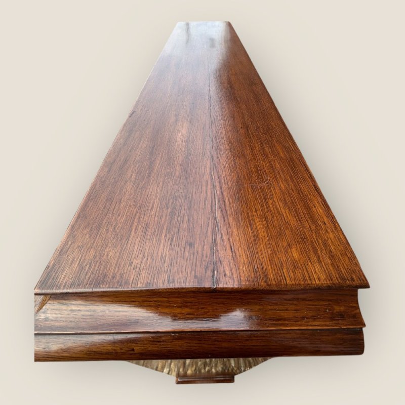 Antique Aesthetic Style Large Late Victorian Golden Oak 4 Shelves Open Bookcase