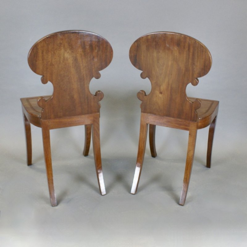 Pair Of Regency Hall Chairs Attributed To Gillows