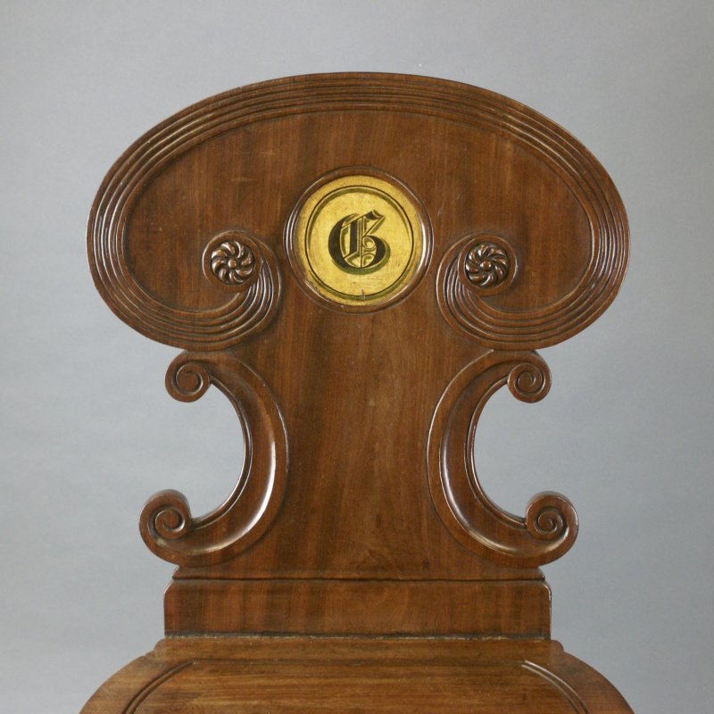 Pair Of Regency Hall Chairs Attributed To Gillows