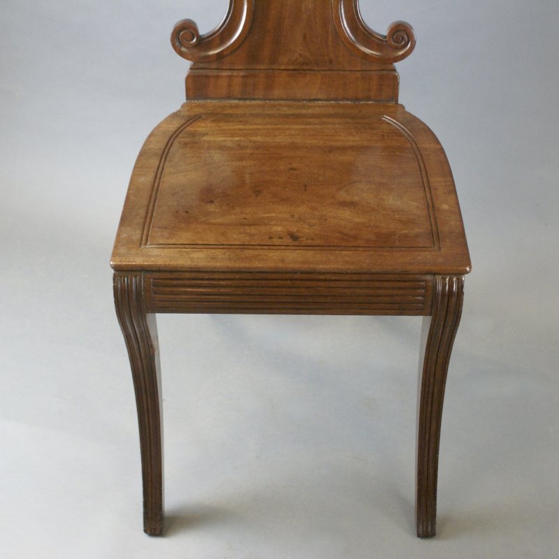 Pair Of Regency Hall Chairs Attributed To Gillows