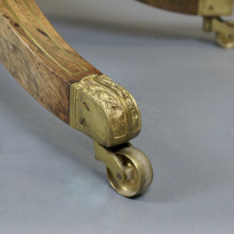 A Fine Regency Rosewood & Brass Inlaid Card Table