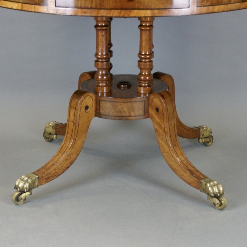 A Regency Mahogany Drum Table