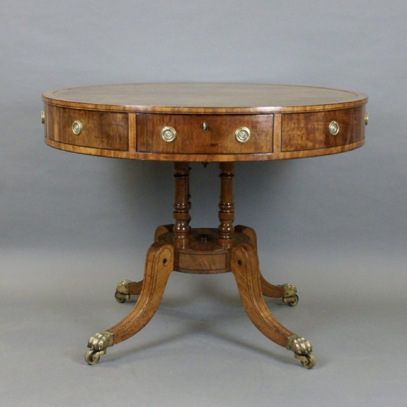 A Regency Mahogany Drum Table