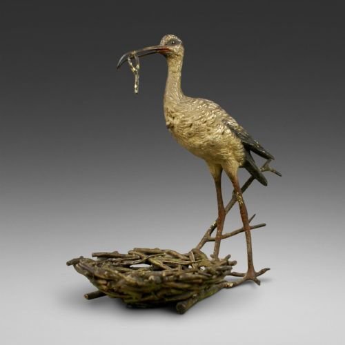 A 19thc Austrian Cold Painted Bronze