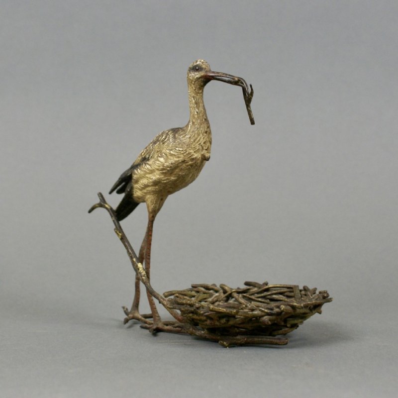 A 19thc Austrian Cold Painted Bronze