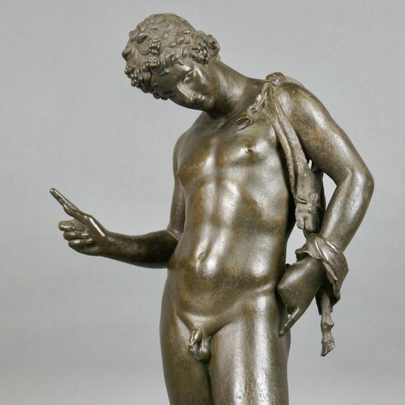 Bronze A Figure Of Bacchus Copied From Pompeian Original