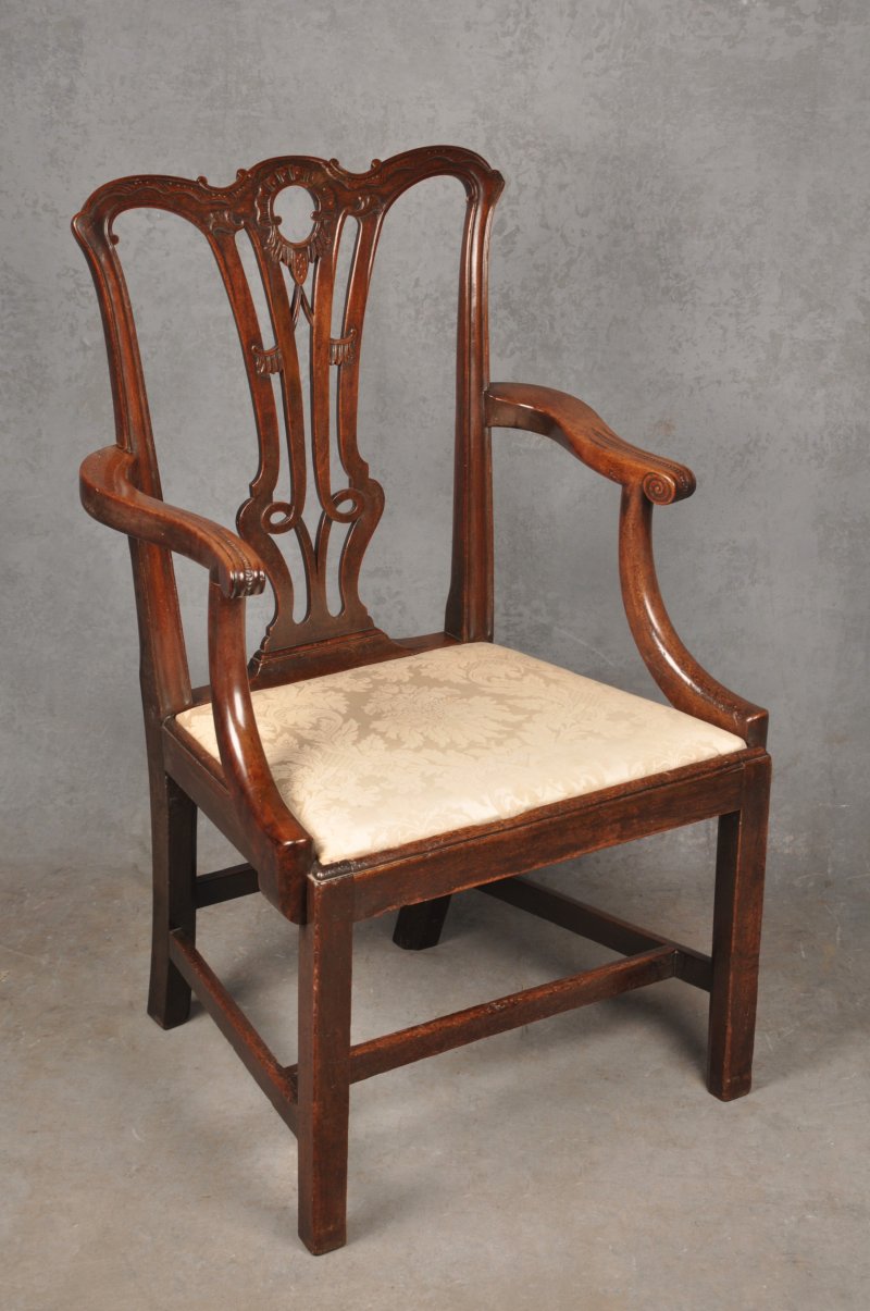 18th Century Mahogany Chippendale Armchair