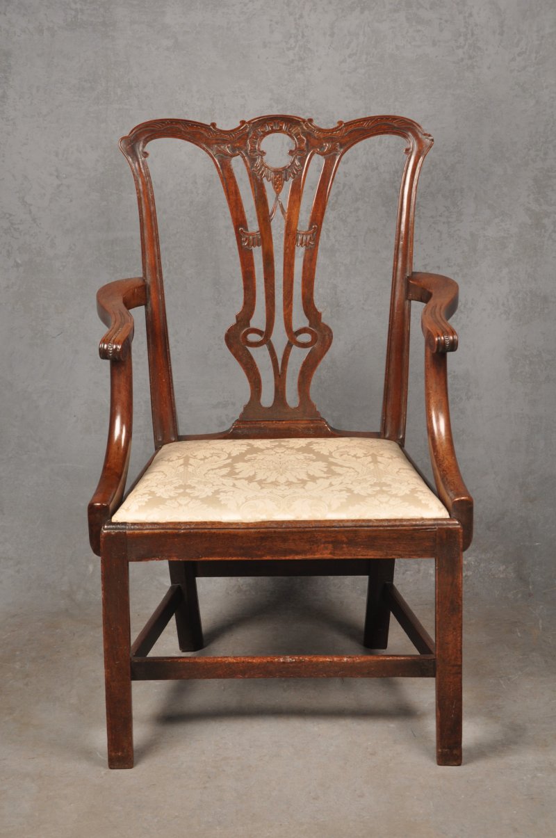 18th Century Mahogany Chippendale Armchair