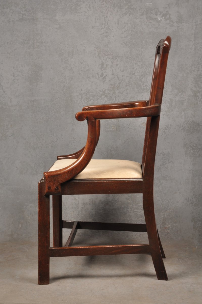 18th Century Mahogany Chippendale Armchair