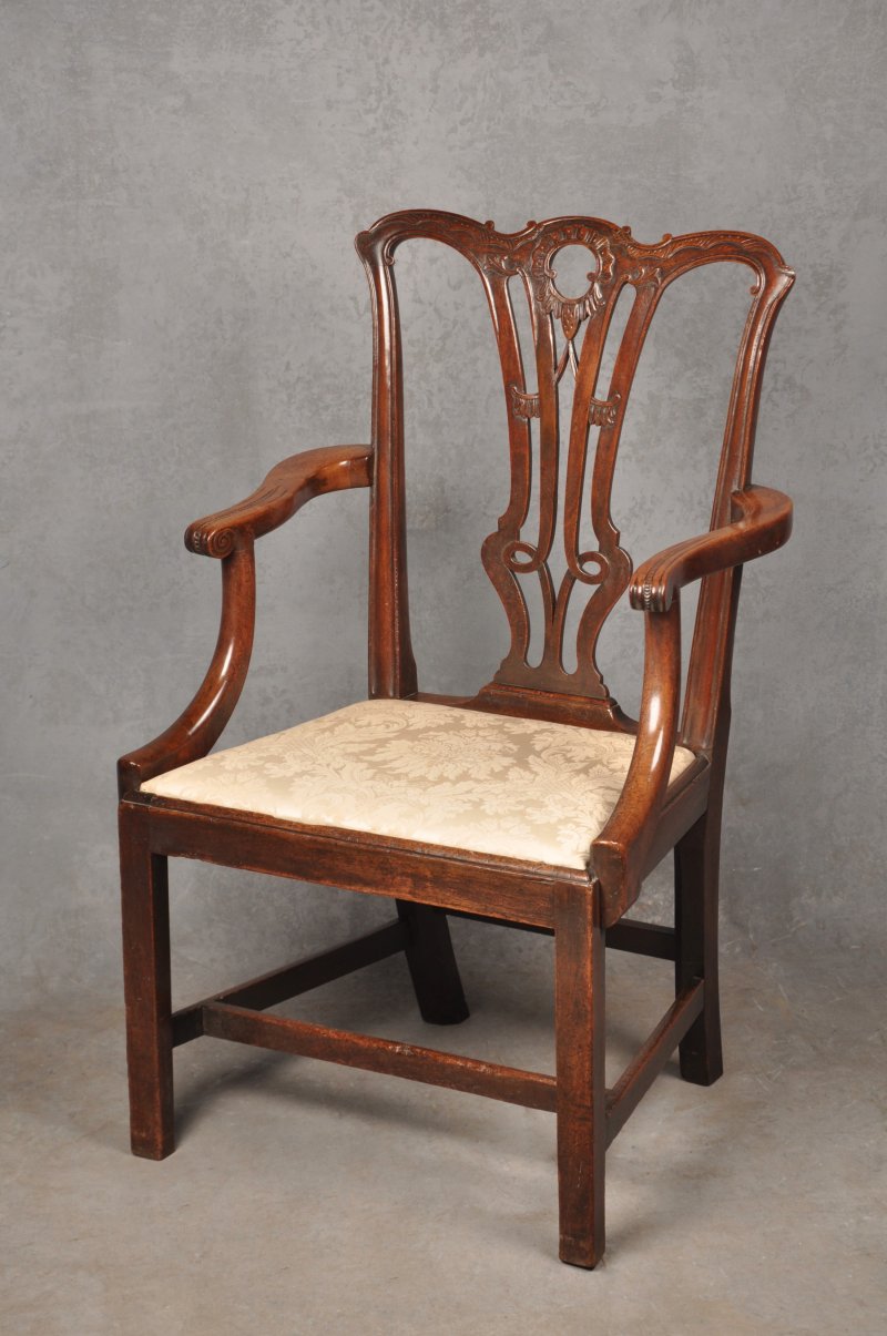 18th Century Mahogany Chippendale Armchair