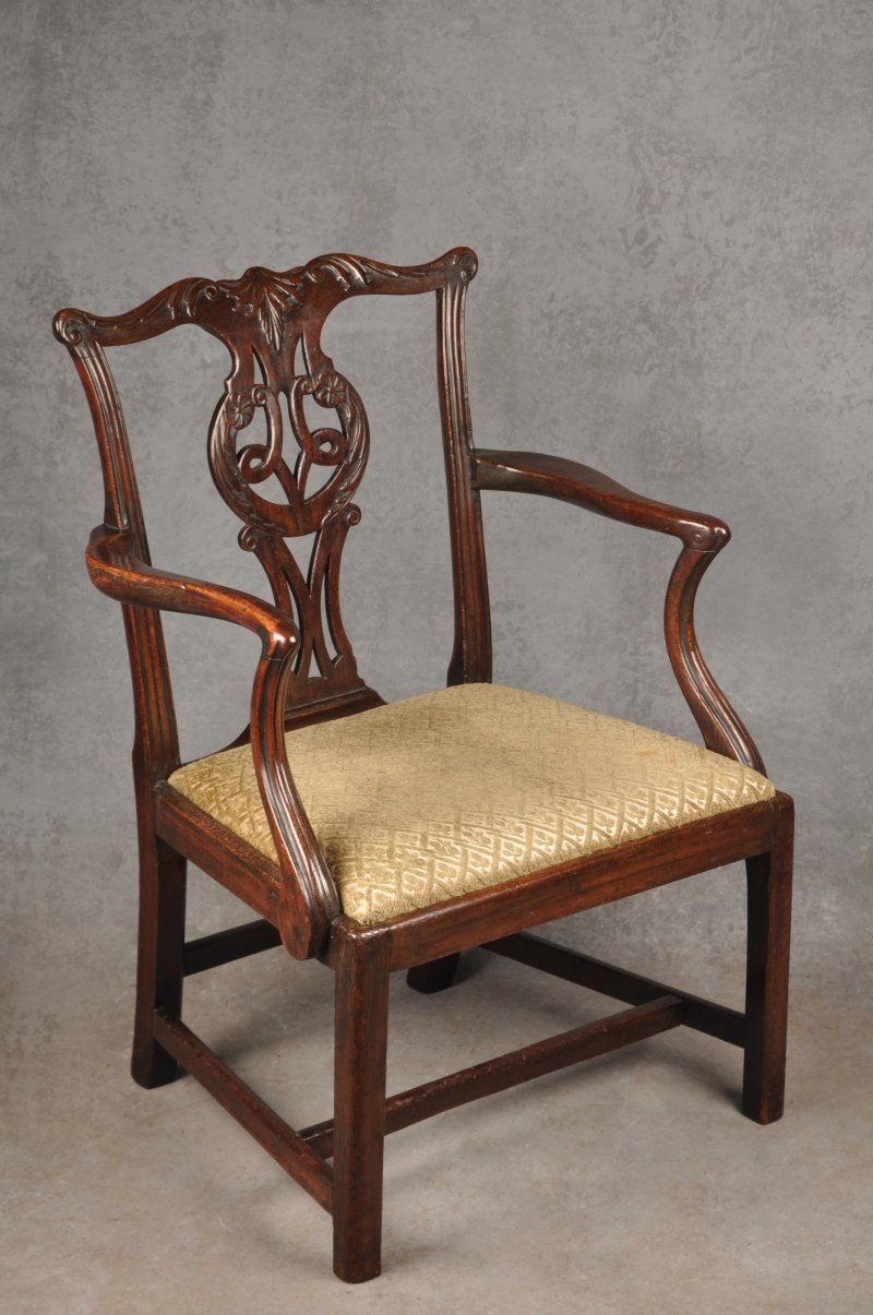 18th Century Mahogany Chippendale Armchair