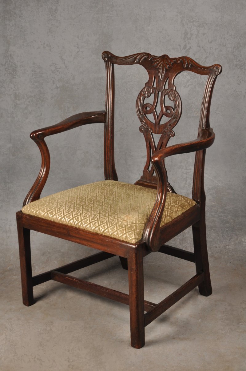18th Century Mahogany Chippendale Armchair