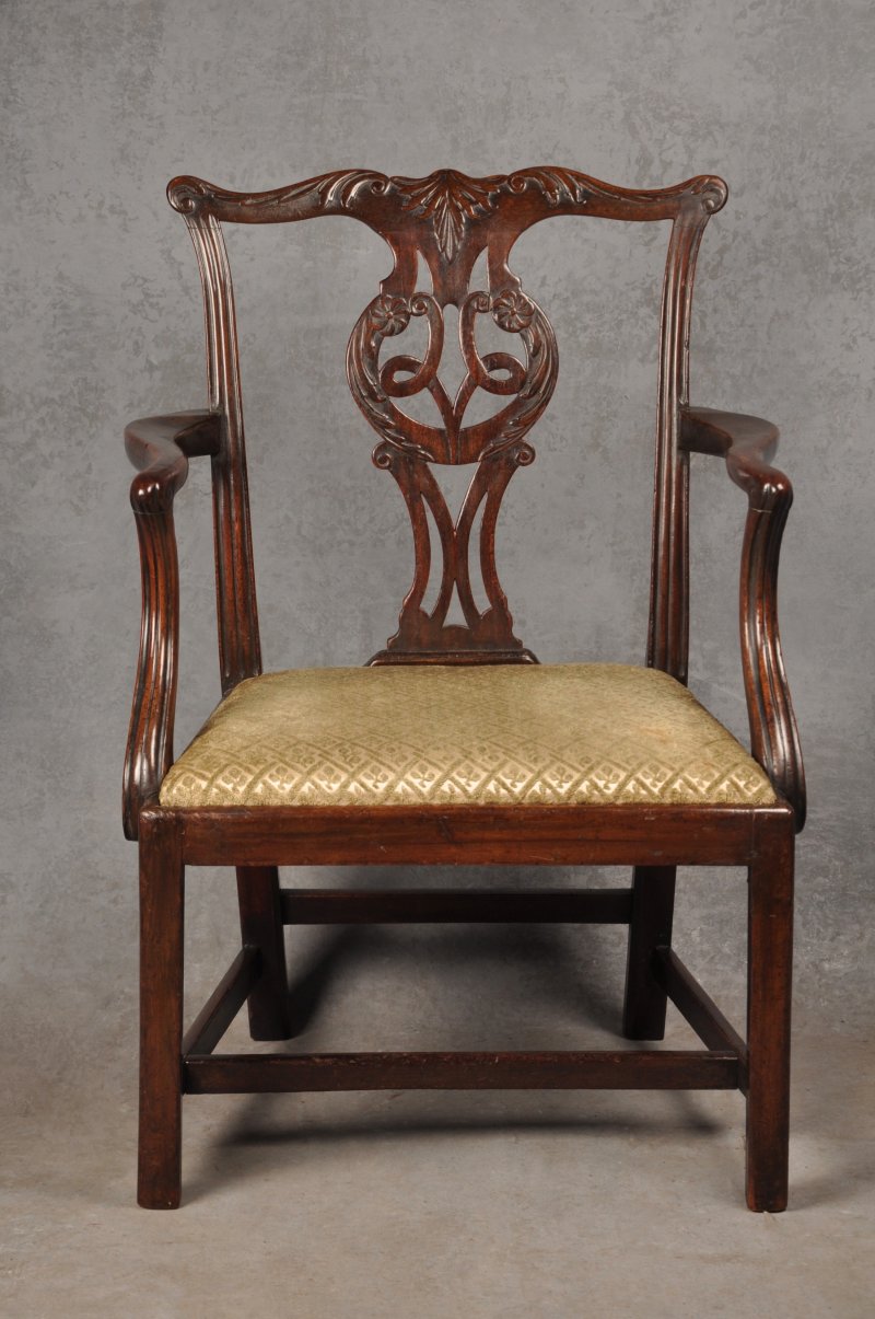 18th Century Mahogany Chippendale Armchair