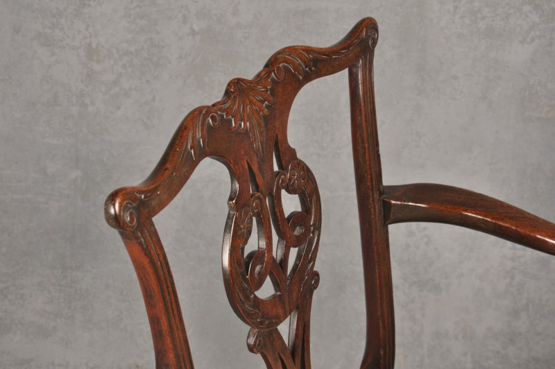 18th Century Mahogany Chippendale Armchair