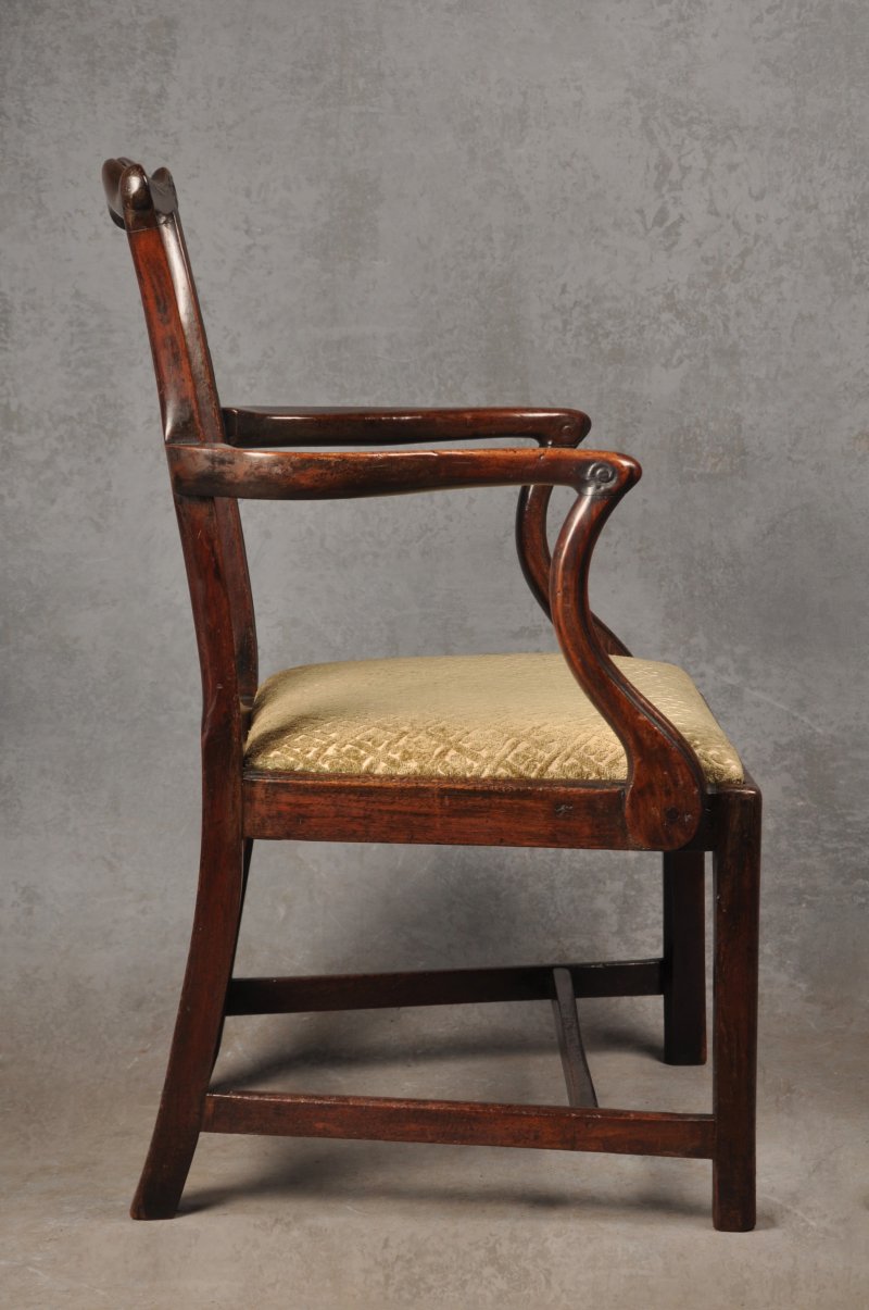 18th Century Mahogany Chippendale Armchair