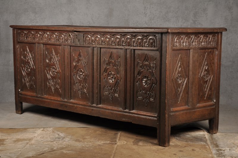 Large 17th Century Oak Coffer