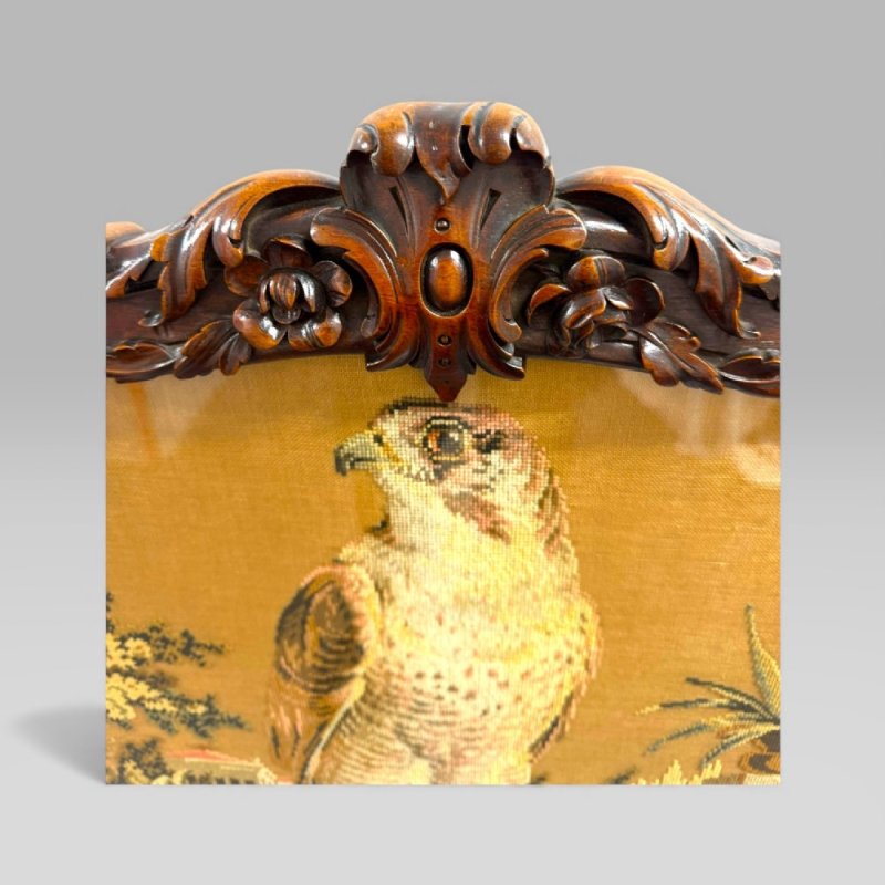 Antique William IV Gillows Carved Rosewood Tilt Top Tripod Table Fire Screen