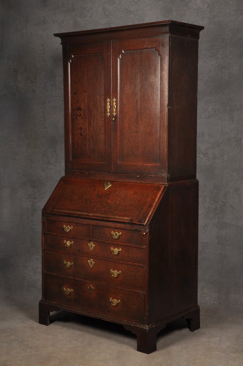Early 18th Century Oak Bureau Bookcase