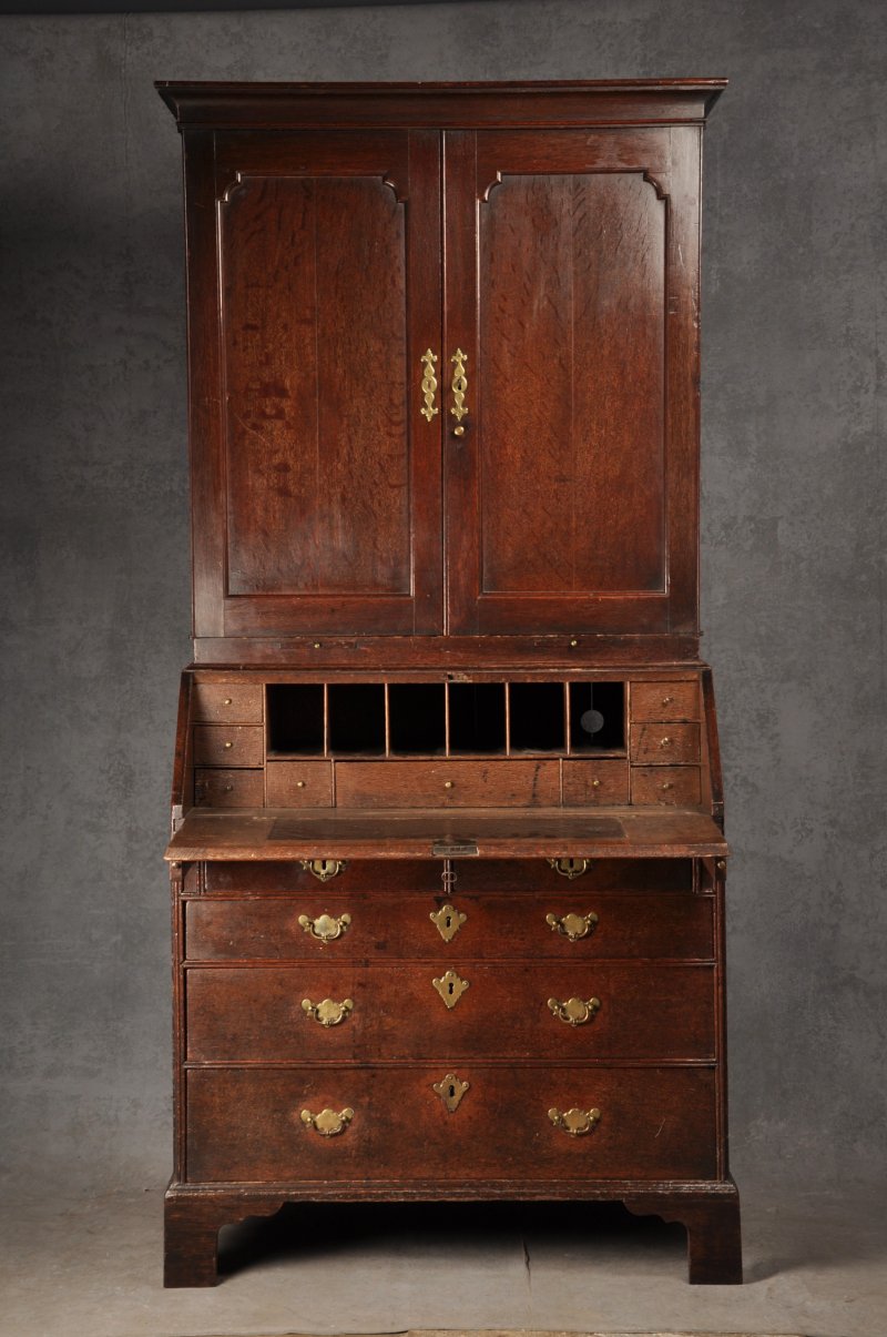 Early 18th Century Oak Bureau Bookcase