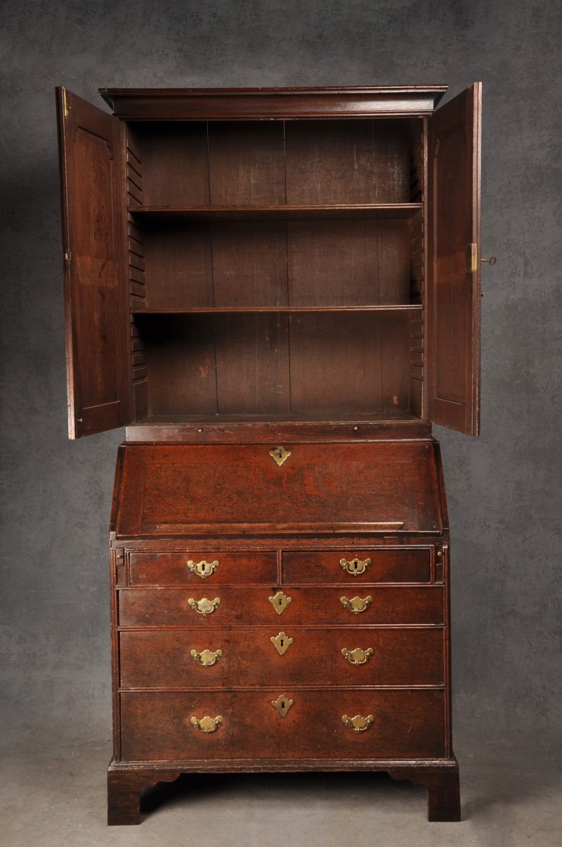 Early 18th Century Oak Bureau Bookcase