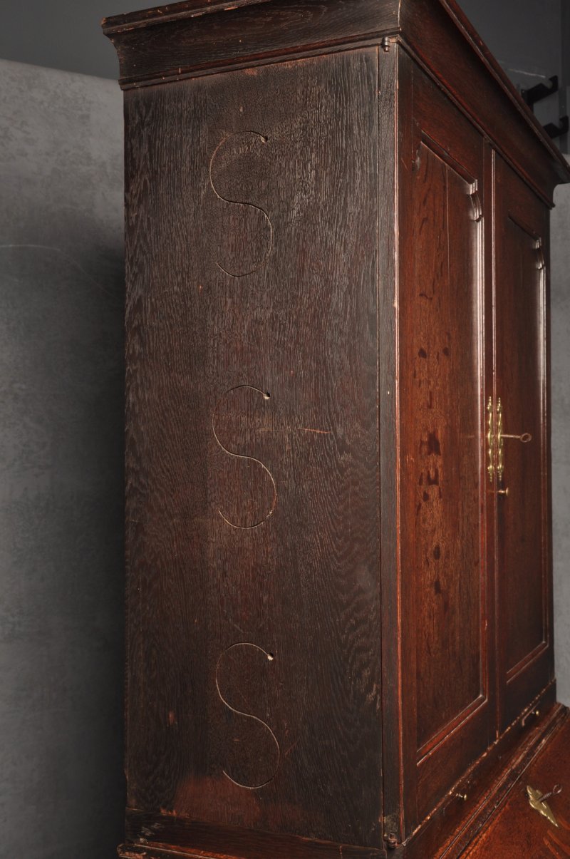 Early 18th Century Oak Bureau Bookcase