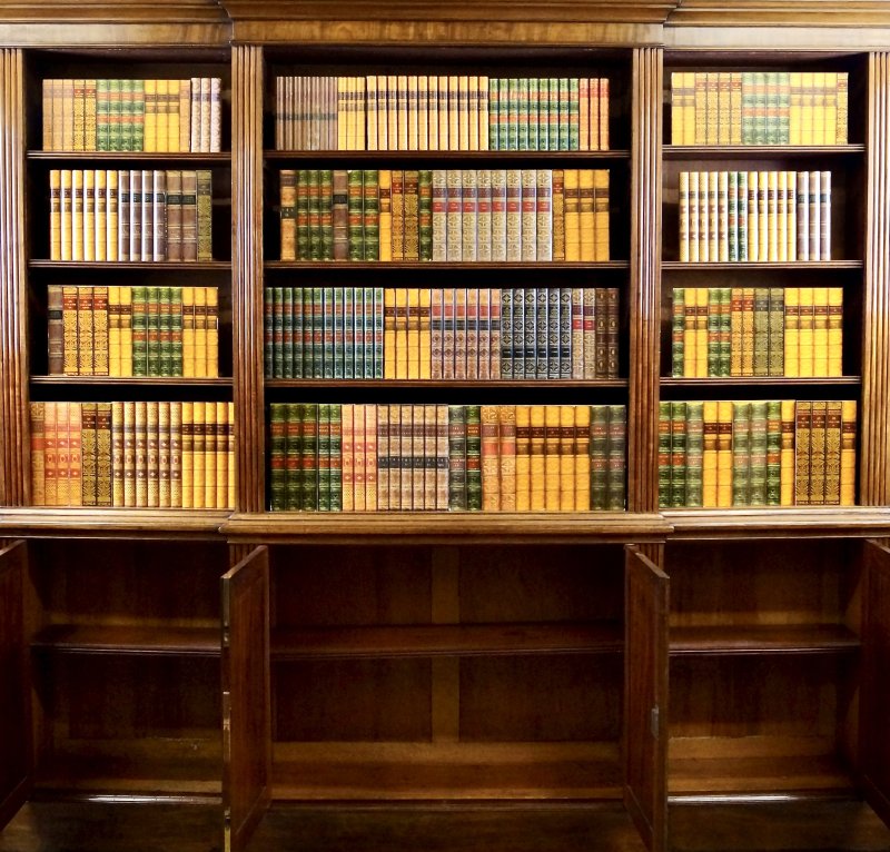 A Late George III Mahogany Breakfront Bookcase