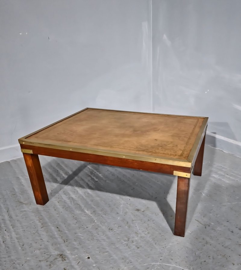 Very Good Mahogany Campaign Coffee Table