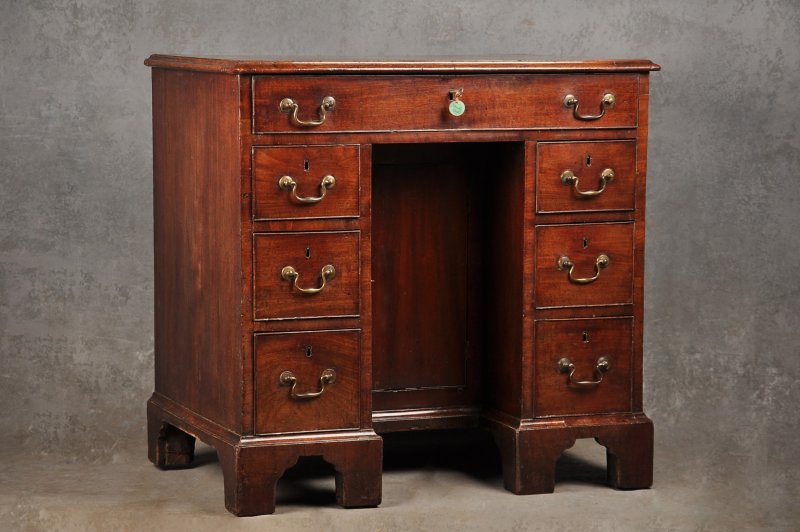 Small Mid 18th Century Mahogany Kneehole Desk
