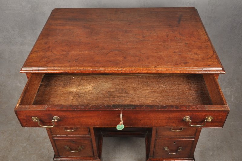 Small Mid 18th Century Mahogany Kneehole Desk