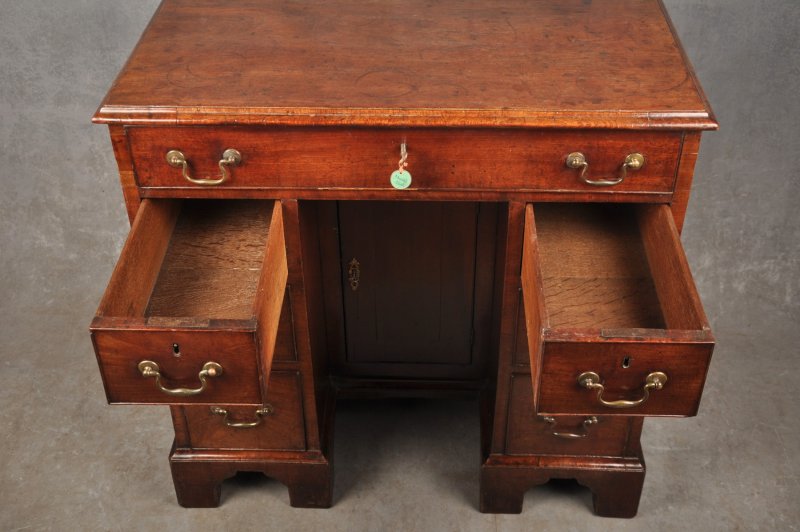 Small Mid 18th Century Mahogany Kneehole Desk