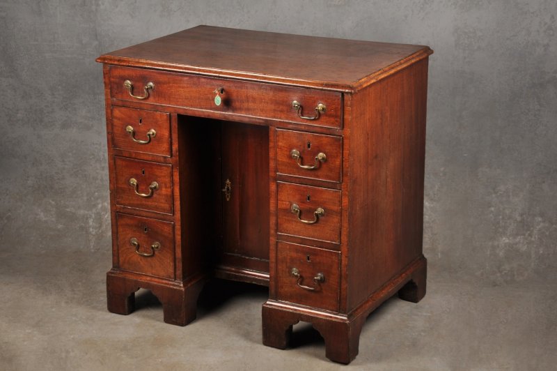 Small Mid 18th Century Mahogany Kneehole Desk