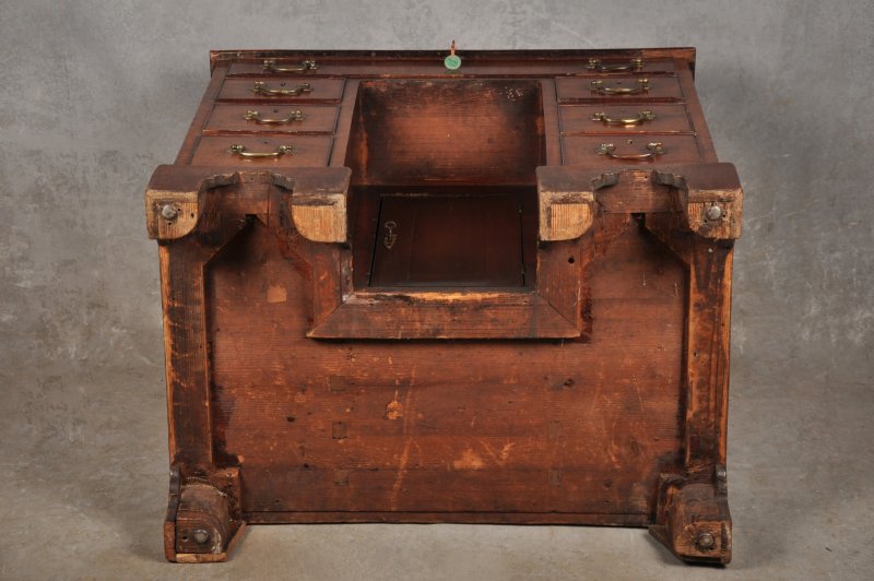 Small Mid 18th Century Mahogany Kneehole Desk