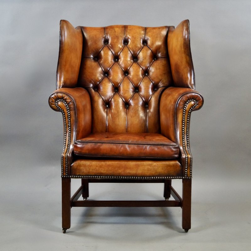 A George III Mahogany Wing Chair