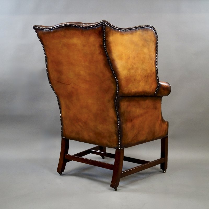 A George III Mahogany Wing Chair