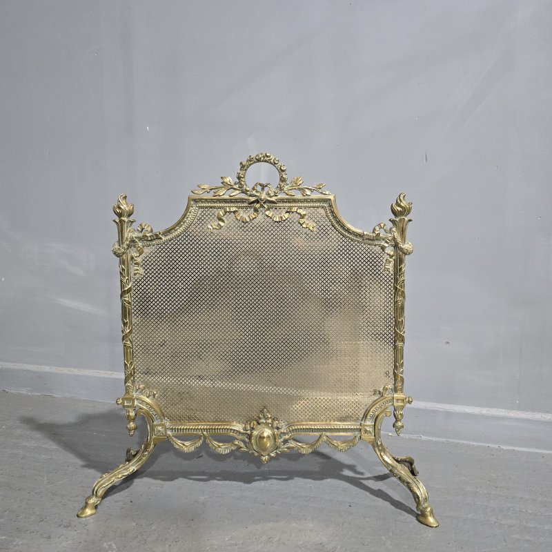 Victorian  Gilt Brass Fire Guard