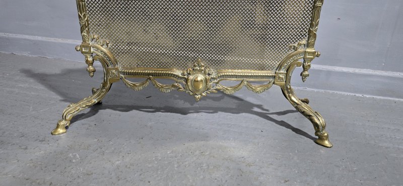 Victorian  Gilt Brass Fire Guard