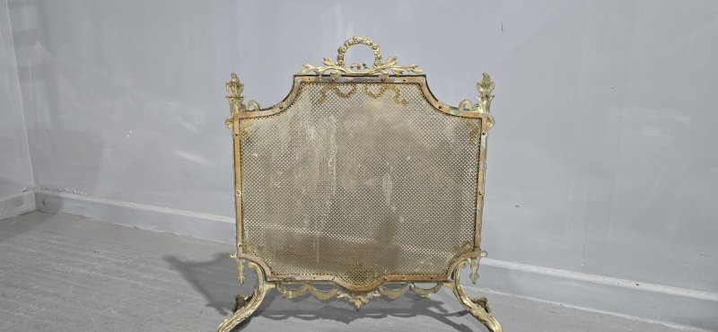 Victorian  Gilt Brass Fire Guard