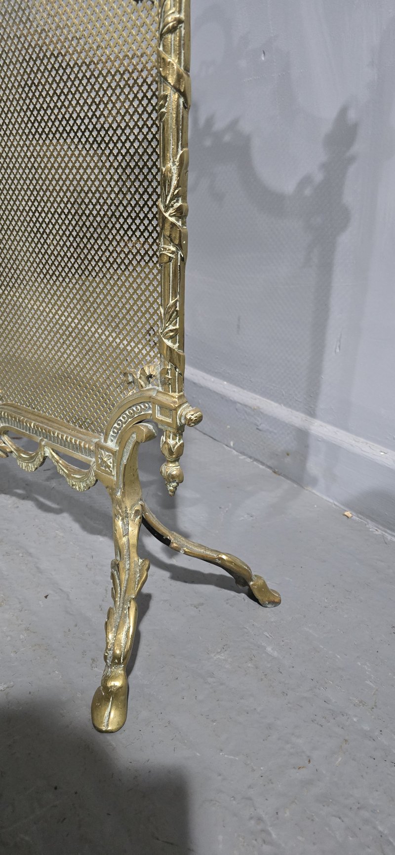 Victorian  Gilt Brass Fire Guard