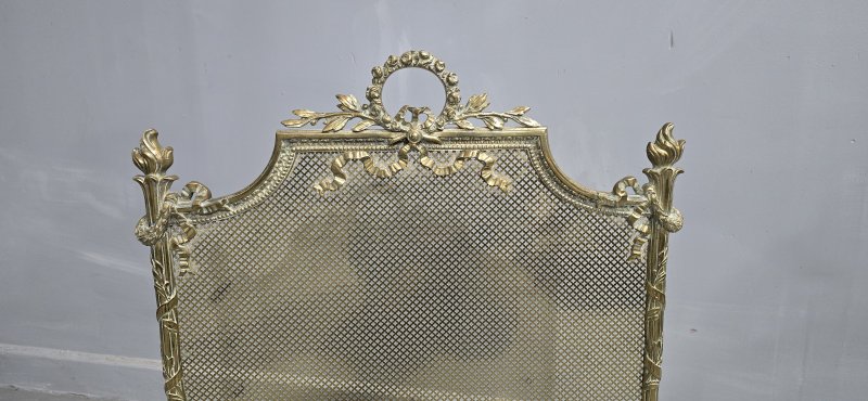 Victorian  Gilt Brass Fire Guard