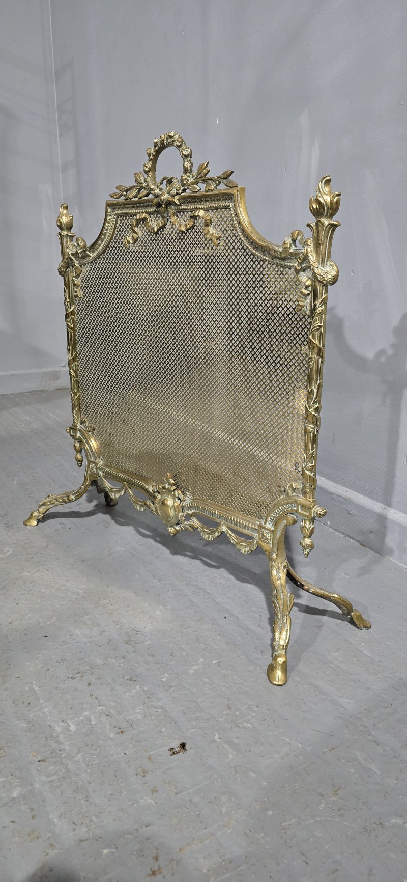 Victorian  Gilt Brass Fire Guard