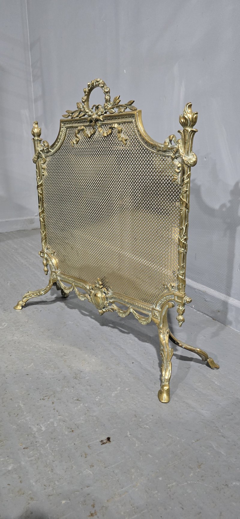 Victorian  Gilt Brass Fire Guard