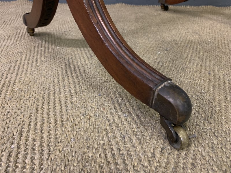 Inlaid Mahogany Sheraton Revival Cheval Mirror