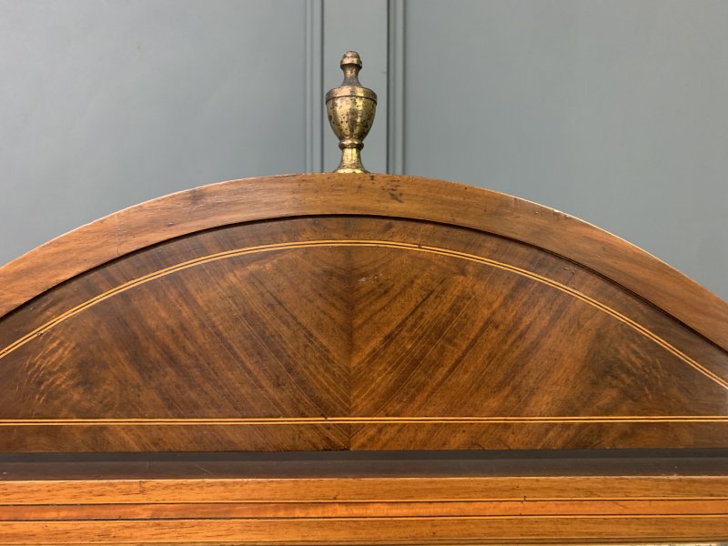 Inlaid Mahogany Sheraton Revival Cheval Mirror